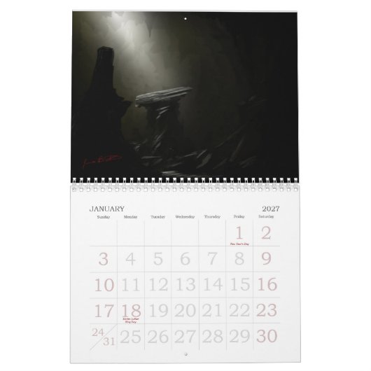 Jamie Baxter-concept Kalender (Jan 2027)