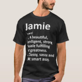 JAMIE Definition Personal Name Funny Gift T-shirt (Voorkant)