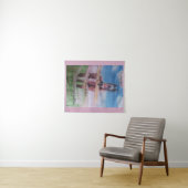 Jamie lief meisje, vriend paard wandkleed (In Situ (horizontaal))