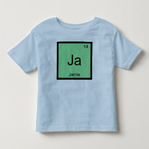 Jamie Naam Chemie Element Periodiek Systeem Kinder Shirts