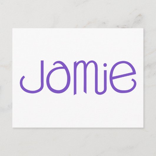 Jamie paars Briefkaart (Voorkant)