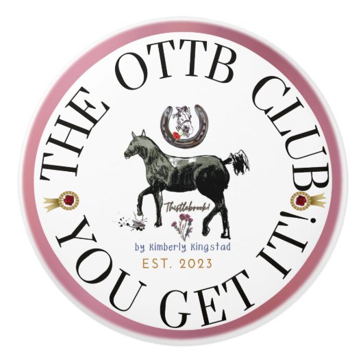 Jamie & Poppy logo Keramische Knop (Voorkant)