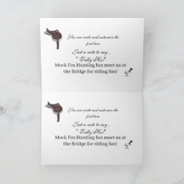 jamie & poppy tartan hunt notitiekaartje