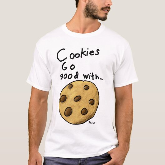 Jamies Cookie Vraag twee bediend T-shirt (Voorkant)