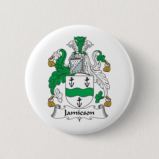 Jamieson Family Crest Ronde Button 5,7 Cm (Voorkant)