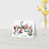 Jamin Banjo's Funny Critter Folded Wenskaart Kaart (Gele Bloem)