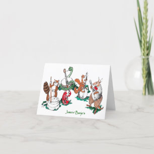 Jamin Banjo's Funny Critter Folded Wenskaart Kaart