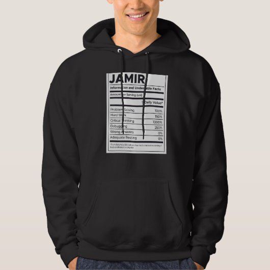 Jamir Nutrition Information Problem Solving Hard W Hoodie (Voorkant)