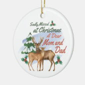 Jammer genoeg gemist bij kerstfeest Waterverf Art  Keramisch Ornament (Links)