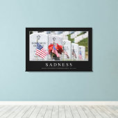 Jammer genoeg: Inspirerend prijsopgave Canvas Afdruk (Insitu (Houten vloer))