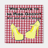 Jammer partij schoen diva houding magneet (Voorkant)