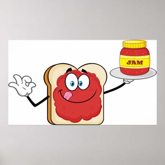 Jammertoast Cartoon Karakter Poster (Voorkant)