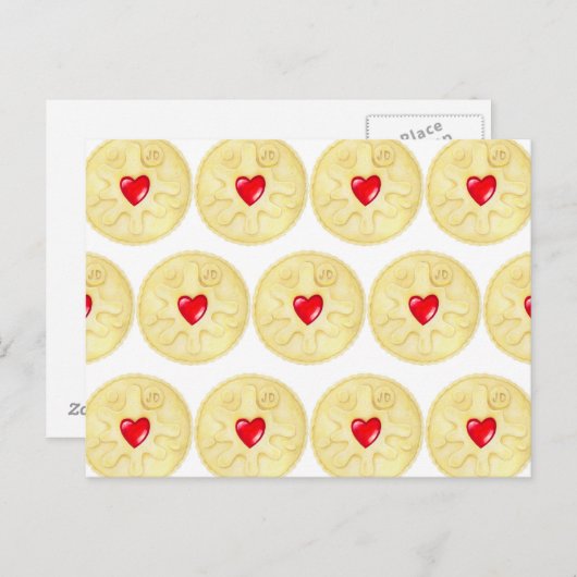 Jammie Dodger Biscuit Briefkaart (Voorkant / Achterkant)