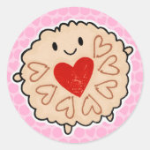 Jammie Dodger Ronde Sticker (Voorkant)