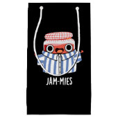 Jammies Funny Pajama Jam Pun Dark BG Klein Cadeauzakje (Voorkant)