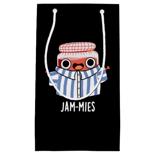 Jammies Funny Pajama Jam Pun Dark BG Klein Cadeauzakje (Voorkant)