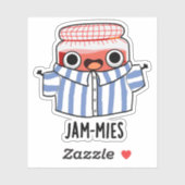 Jammies Funny Pajama Jam Pun Sticker (Vel)