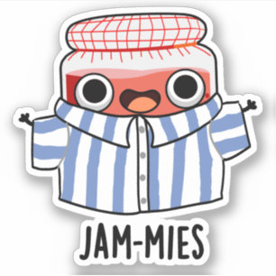 Jammies Funny Pajama Jam Pun Sticker