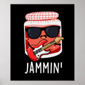 Jammin Funny Rocker Jam Pun Poster (Voorkant)