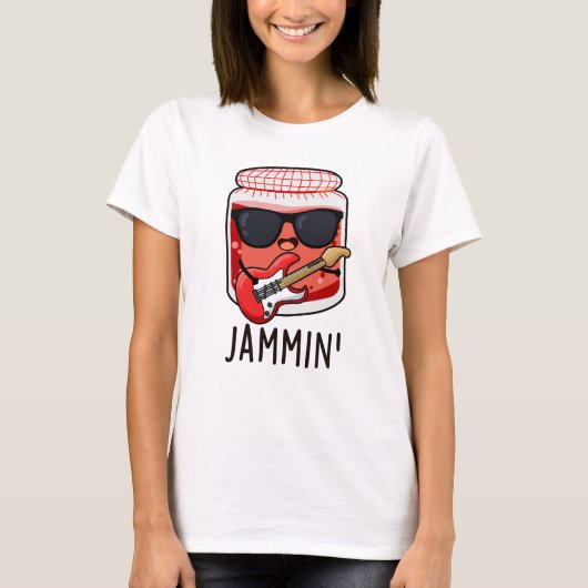 Jammin Funny Rocker Jam Pun T-shirt (Voorkant)