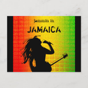 Jammin in Jamaica Reggae Rastaman Rasta Briefkaart