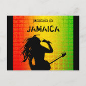 Jammin in Jamaica Reggae Rastaman Rasta Briefkaart (Voorkant)