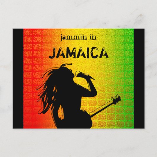 Jammin in Jamaica Reggae Rastaman Rasta Briefkaart (Voorkant)