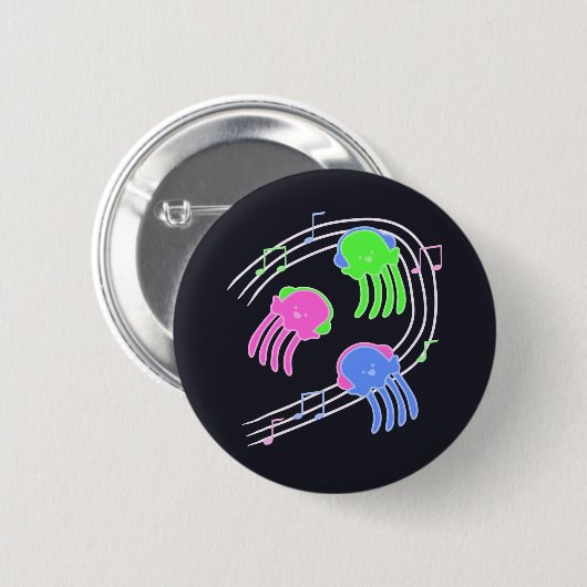 Jammin' Jellyfish Button (Voorkant /achterkant)