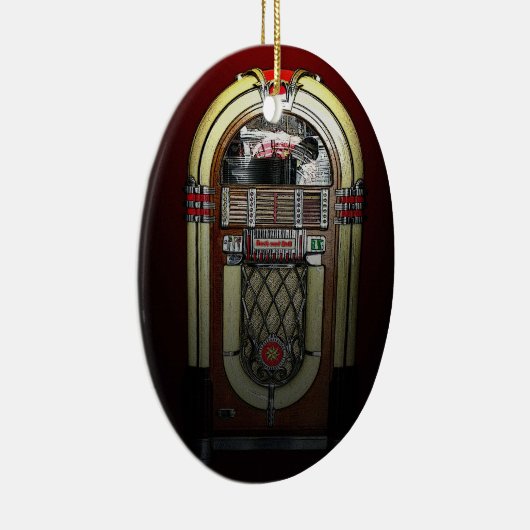 Jammin' Jukebox kerstversiering Keramisch Ornament (Rechts)