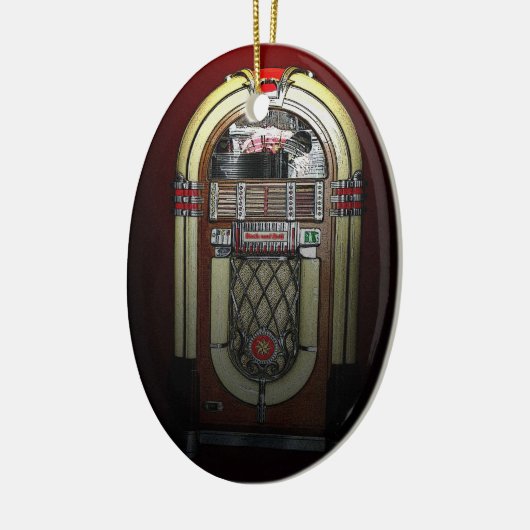 Jammin' Jukebox kerstversiering Keramisch Ornament (Links)