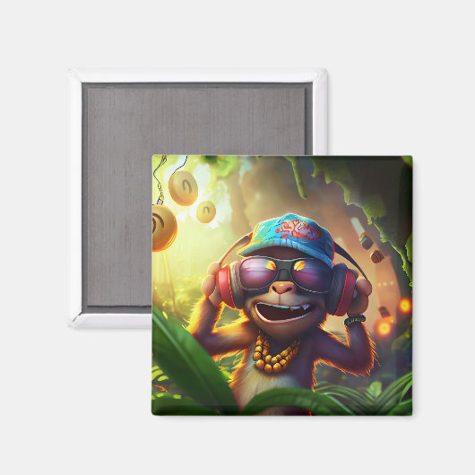 Jammin Monkey Magneet (Voorkant / Achterkant)