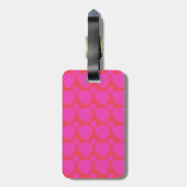 Jammin' roze en rode Giraffe spots Bagagelabel (Achterkant verticaal)