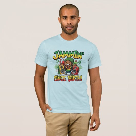 Jammin' Since Birth Reggae T-shirt (Voorkant volledig)