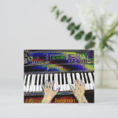 Jammin-toetsenbordBriefkaart Briefkaart (Staand voorkant)