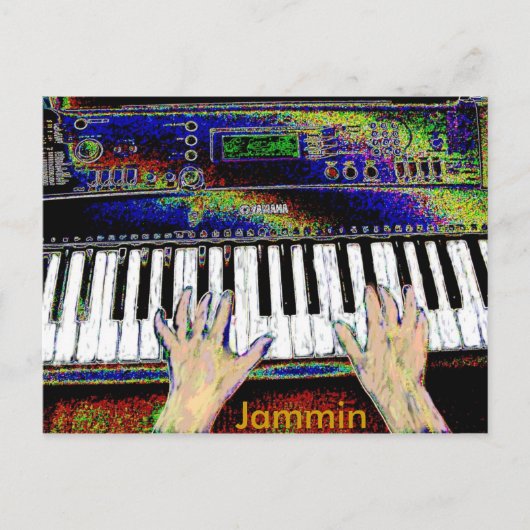 Jammin-toetsenbordBriefkaart Briefkaart (Voorkant)