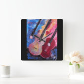 Jamming be Goode Schilderij van Alfred Fox Vierkante Klok (Huis)