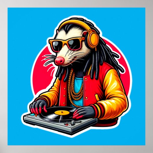 JAMMING-OPOSSUM DJ 2 POSTER (Voorkant)