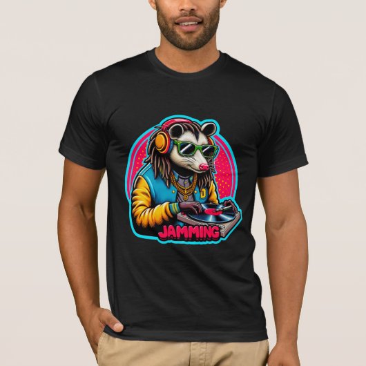 JAMMING-OPOSSUM DJ 4 T-SHIRT (Voorkant)