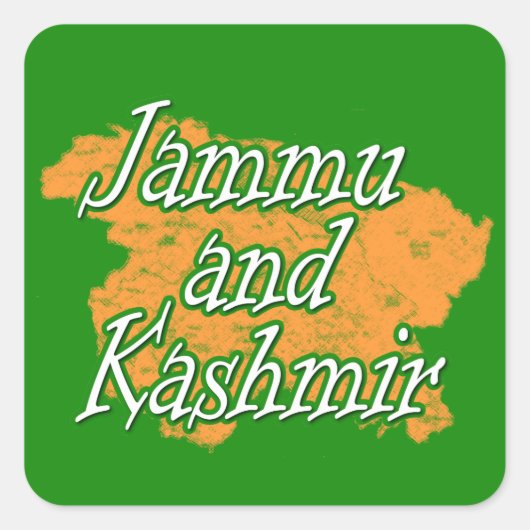 Jammu en Kasjmir Vierkante Sticker (Voorkant)