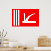 Jammu Kashmir, Indiase vlag Poster (Keuken)