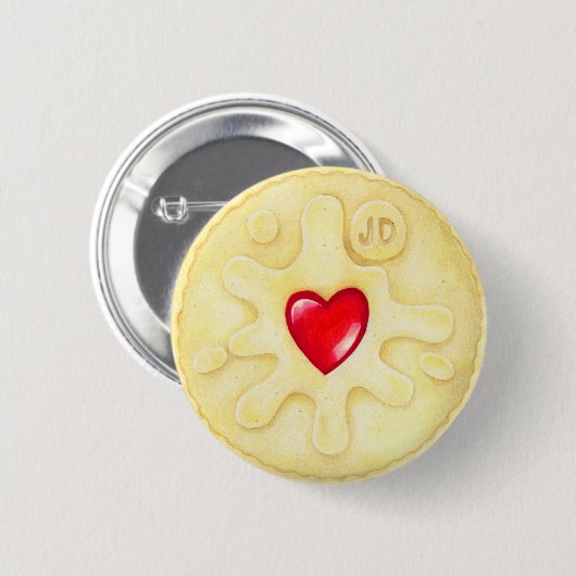 Jammy Dodger Biscuit Illustration Badge Ronde Button 5,7 Cm (Voorkant /achterkant)