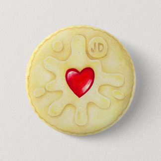 Jammy Dodger Biscuit Illustration Badge Ronde Button 5,7 Cm