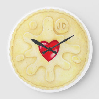 Jammy Dodger Biscuit Illustration Wall Clock Grote Klok