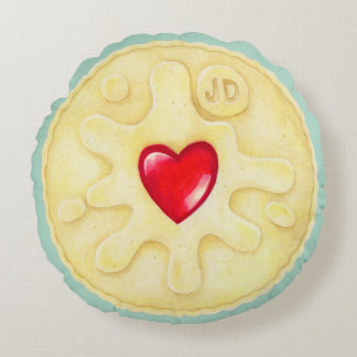 Jammy Dodger Biscuit Round Cushion Rond Kussen