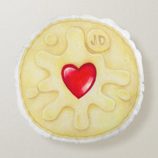 Jammy Dodger Biscuit Round Cushion Rond Kussen