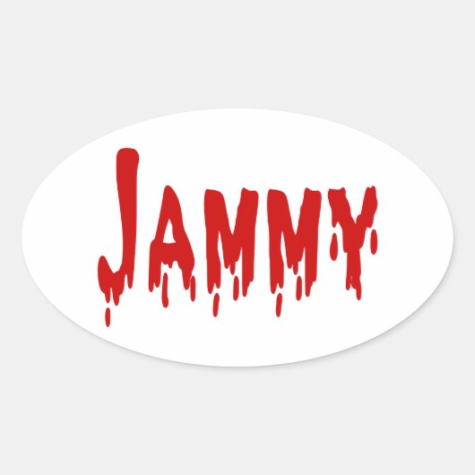 Jammy Ovale Sticker (Voorkant)