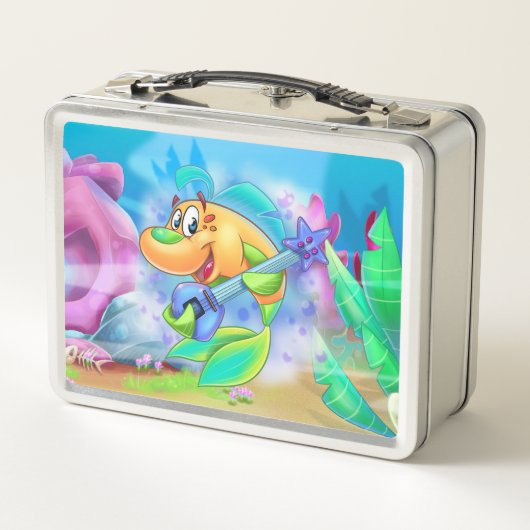 Jammy the Guitar Fish – FriendFish Lunchbox (Achterkant)