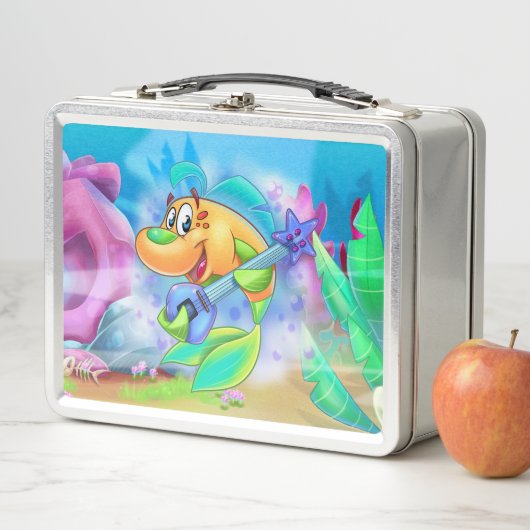 Jammy the Guitar Fish – FriendFish Lunchbox (In situ)