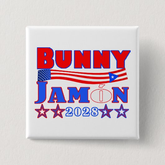 jamon konijn 2028 knop vierkante button 5,1 cm (Voorkant)