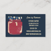 Jams, gelei, conserven Navy Blue, Red Custom Visitekaartje (Voorkant)